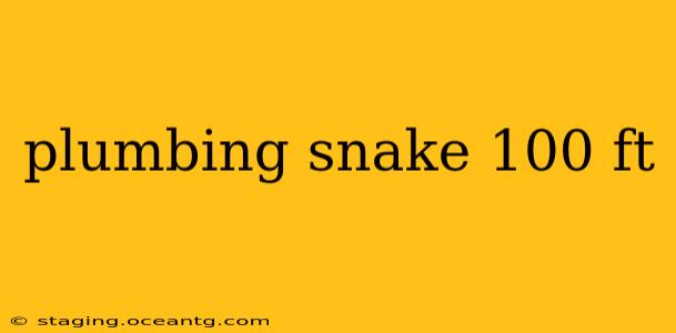 plumbing snake 100 ft