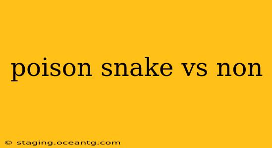 poison snake vs non