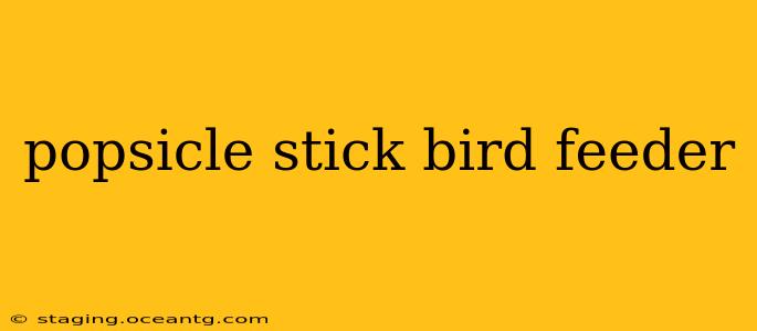 popsicle stick bird feeder