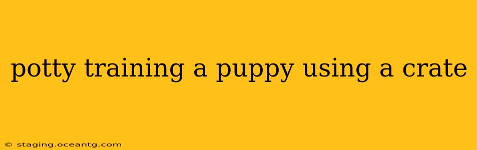 potty training a puppy using a crate