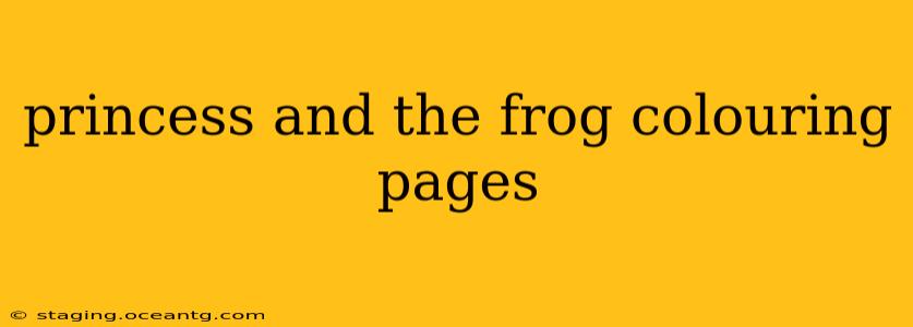 princess and the frog colouring pages