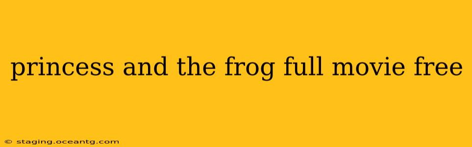 princess and the frog full movie free