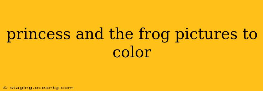 princess and the frog pictures to color