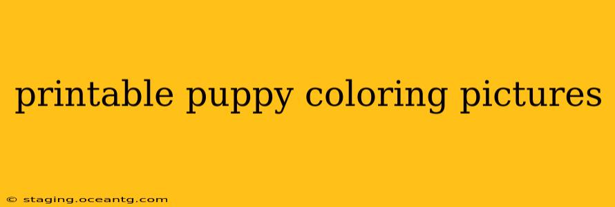 printable puppy coloring pictures