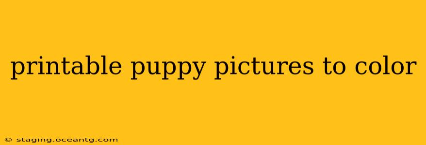 printable puppy pictures to color