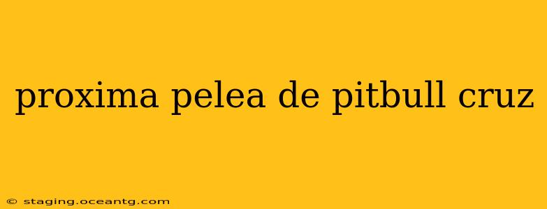 proxima pelea de pitbull cruz