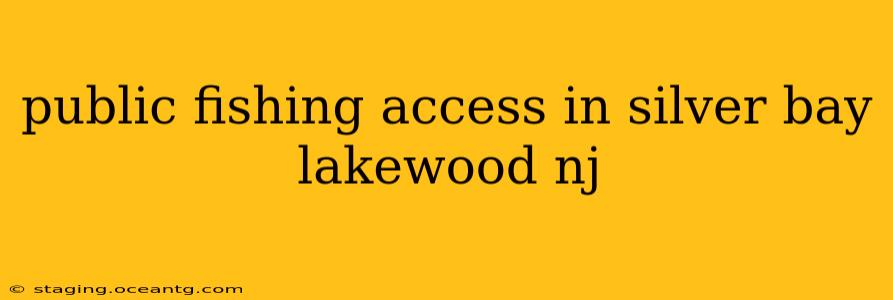 public fishing access in silver bay lakewood nj