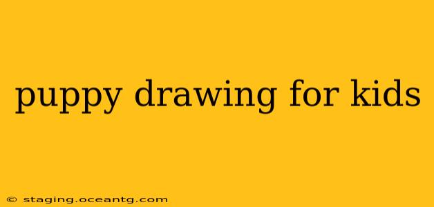 puppy drawing for kids