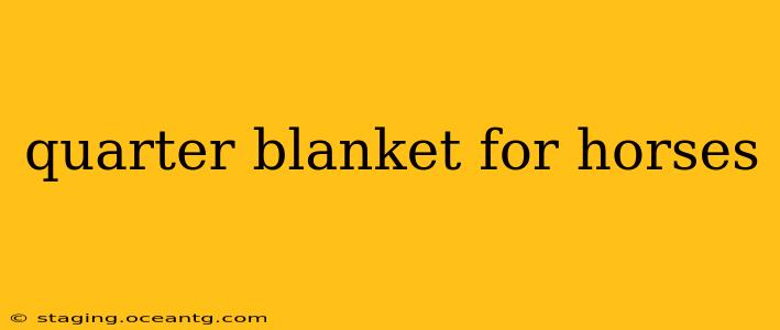 quarter blanket for horses