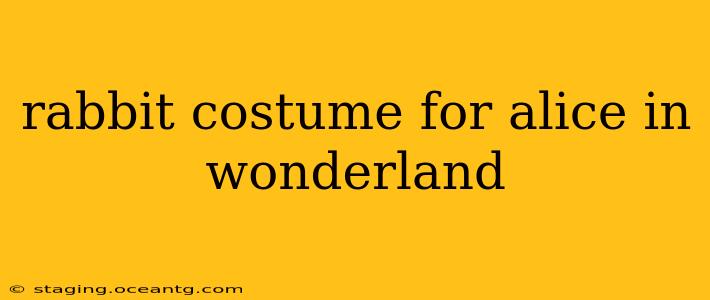 rabbit costume for alice in wonderland