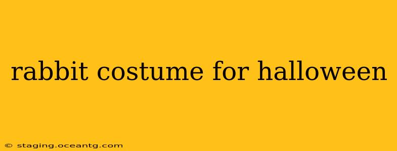 rabbit costume for halloween