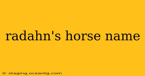 radahn's horse name