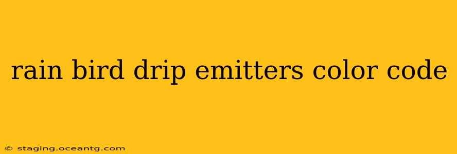 rain bird drip emitters color code