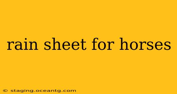 rain sheet for horses