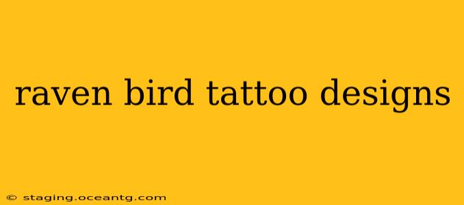 raven bird tattoo designs