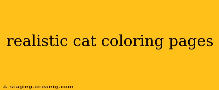 realistic cat coloring pages