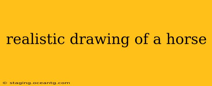 realistic drawing of a horse