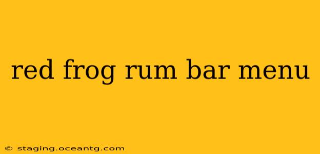 red frog rum bar menu