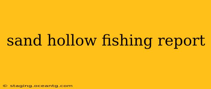 sand hollow fishing report
