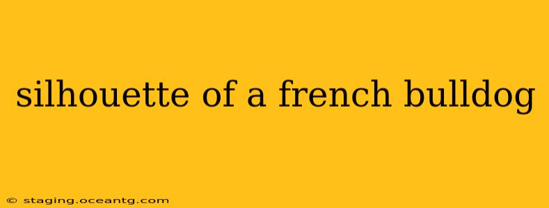 silhouette of a french bulldog