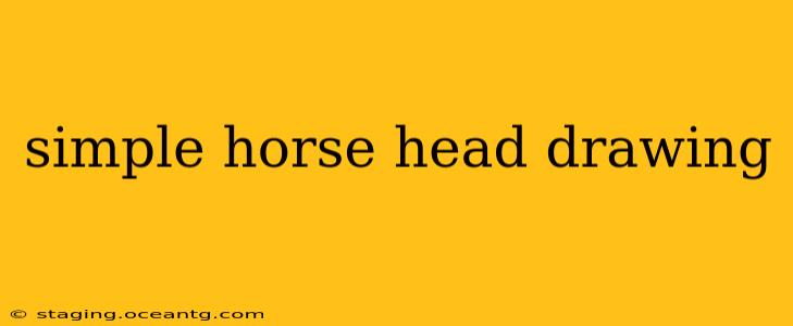 simple horse head drawing