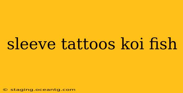 sleeve tattoos koi fish