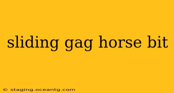 sliding gag horse bit