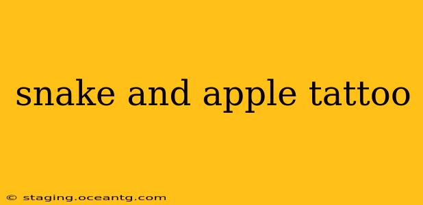 snake and apple tattoo