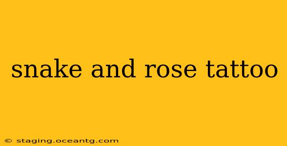 snake and rose tattoo