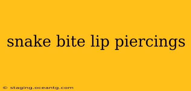 snake bite lip piercings