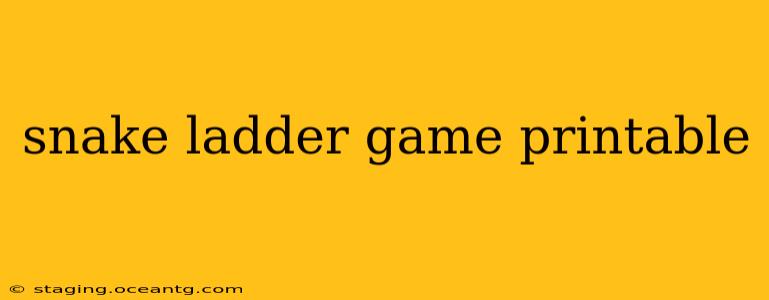 snake ladder game printable