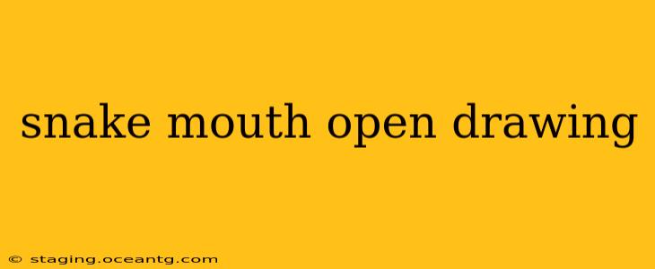 snake mouth open drawing
