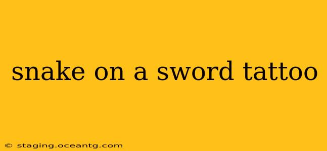 snake on a sword tattoo