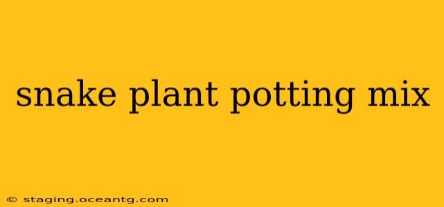 snake plant potting mix