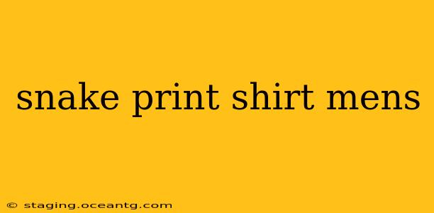 snake print shirt mens