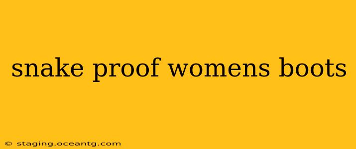 snake proof womens boots