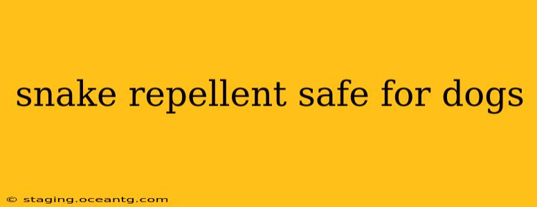 snake repellent safe for dogs