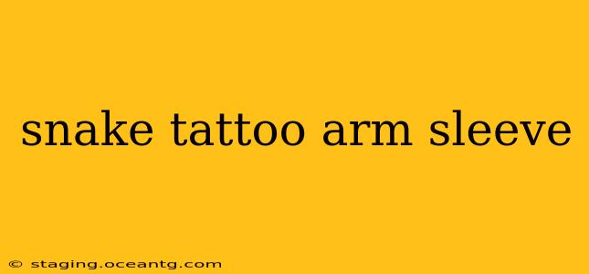 snake tattoo arm sleeve