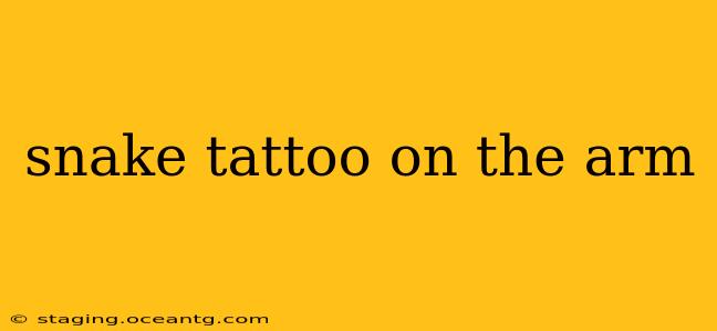 snake tattoo on the arm