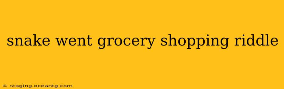 snake went grocery shopping riddle