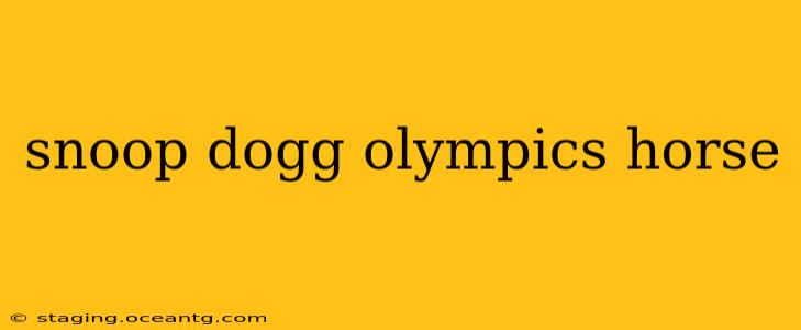 snoop dogg olympics horse