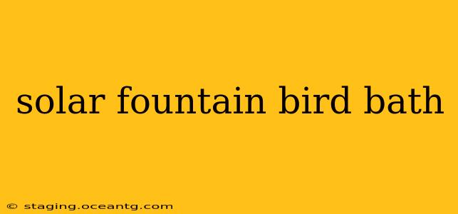 solar fountain bird bath