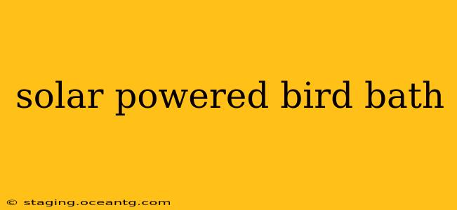 solar powered bird bath