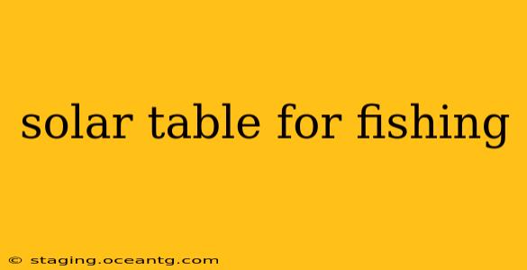solar table for fishing