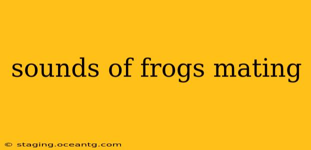 sounds of frogs mating