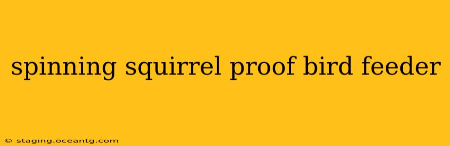 spinning squirrel proof bird feeder