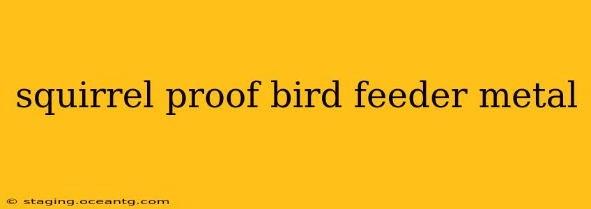 squirrel proof bird feeder metal