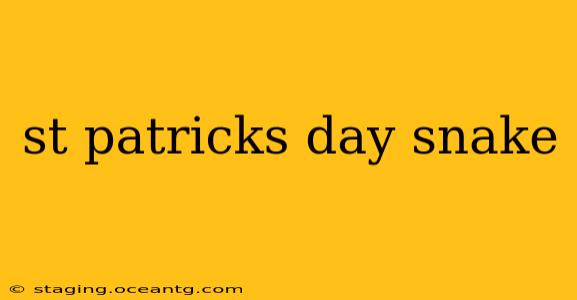 st patricks day snake