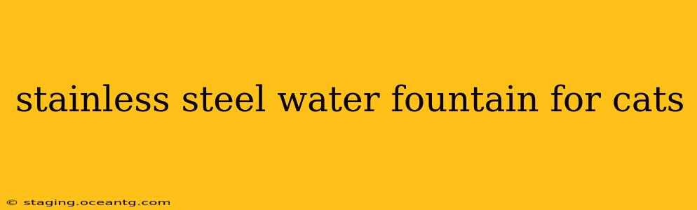 stainless steel water fountain for cats