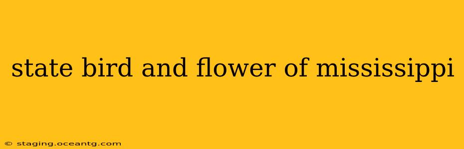 state bird and flower of mississippi